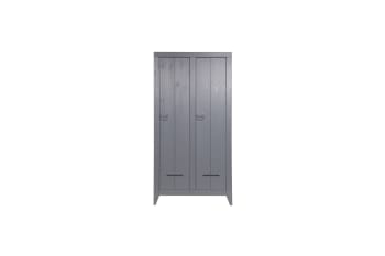 Kluis - Armario de 2 puertas en madera gris