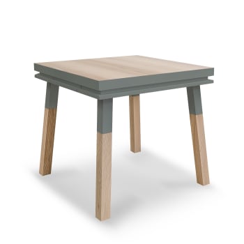 EGEE - Bureau carré avec tiroir 90 cm, 100% frêne massif