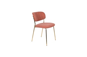 Jolien - Chaise en tissu rose