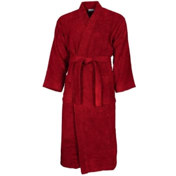 Luxury - Peignoir col kimono en coton  Rubis L