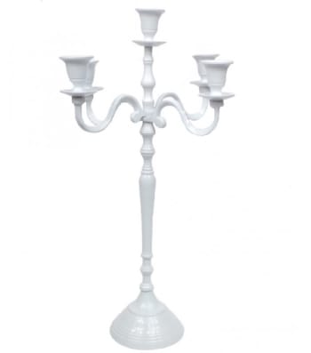 VICTORIA - Chandelier baroque blanc H77cm