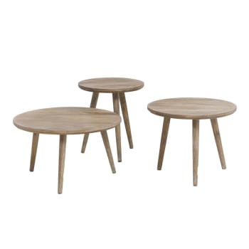 Mykonos - Table basse en bois marron 60 cm