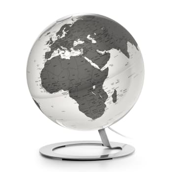 IGLOBE CHARCOAL - Globe terrestre de design 25 cm  lumineux  textes en anglais