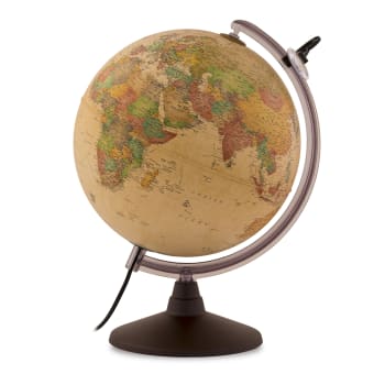 Globe Terrestre MIKADO Noir 30cm SCANGLOBE - Design Gris Ardoise Et Argent Métallique