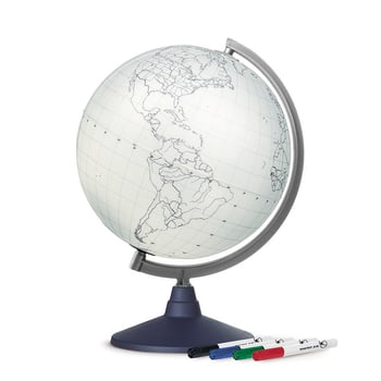 BLANK - Globe terrestre 30 cm  cartographie muette