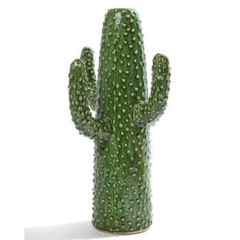 CACTUS - Vase cactus large porcelaine verte H39cm