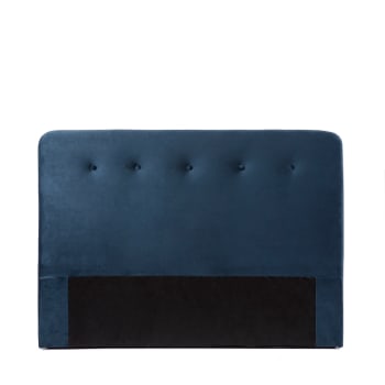 Otello - Tête de lit en velours 150 cm bleu marine