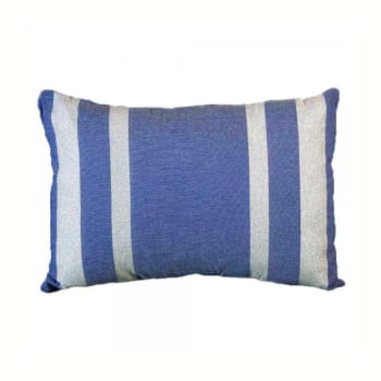 TANGER - Housse de coussin en coton et fil lurex bleu argent 35 x 50