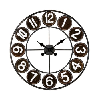 LOFT - Horloge métal noir D60