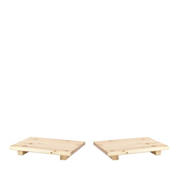 Dock - 2 tables de chevet en bois - Naturel