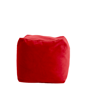 Jumbo velvet - Repose pieds d'intérieur en velours rouge scarlet