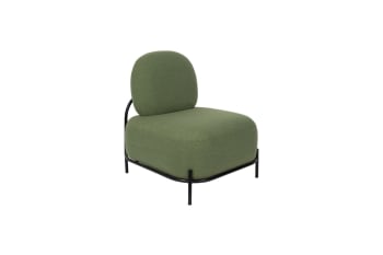 Houda - Fauteuil en tissu vert