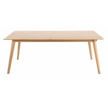 Elfy - Table extensible chêne massif 180 cm allonges en option