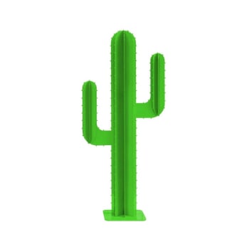 COLLECTION DÉCORATION - Cactus de jardin 2 branches en aluminium vert H150cm