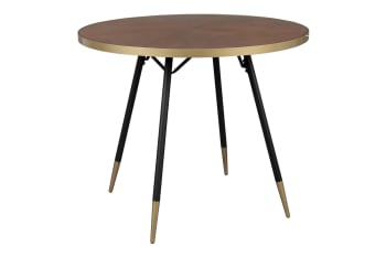 Denise - Runder Tisch aus Holz, braun