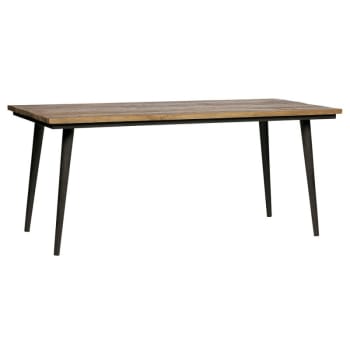 Guild - Table à manger bois métal 180cm