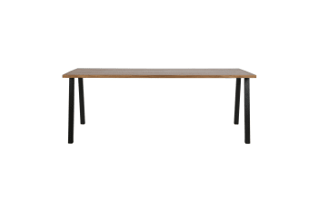 James - Table en bois avec pietement en métal noir