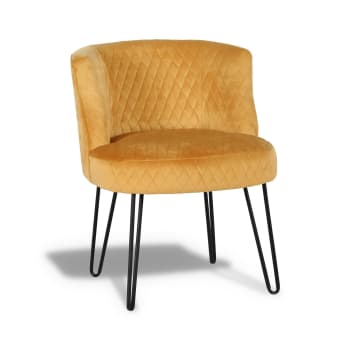 Chaise fauteuil doré beige CLOUD > Fauteuil/Pouf/Banc Métal Doré
