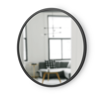Runder Spiegel aus schwarzem Metall D.60 FLICK | Maisons du Monde