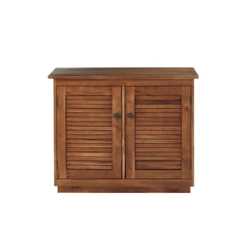 Newport - Mueble de baño de madera de caoba maciza de 97 cm