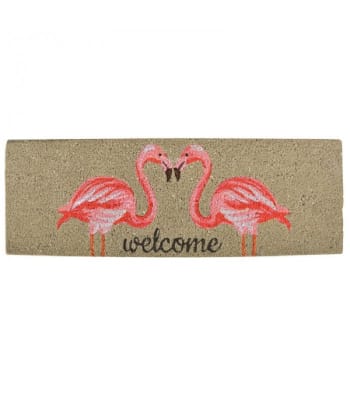 FLAMANTS ROSES WELCOME - Paillasson coco 75x25