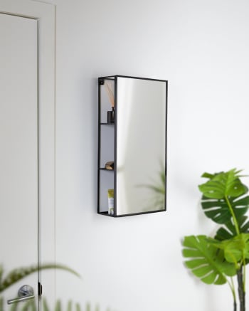 Cubiko - Spiegel mit Ablage, Badezimmerspiegel, Spiegelschrank