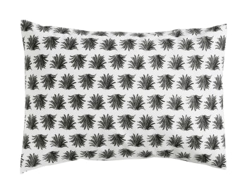 BLACK JUNGLE - Taie d'oreiller 50x70 en coton gris anthracite