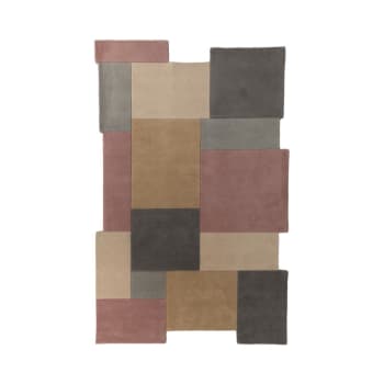 Collage - Tapis déstructuré en laine pastel 200 x 290