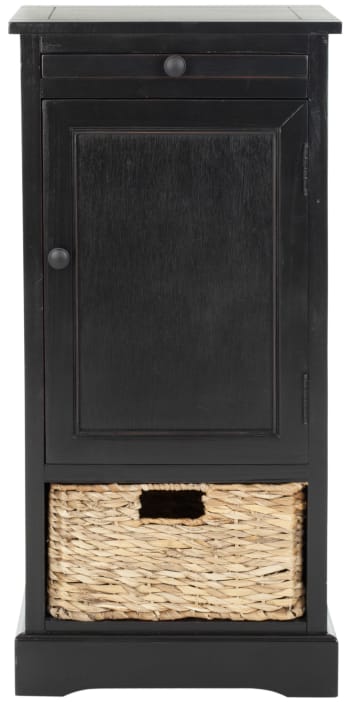 Berneice - Muebles de almacenaje de madera de pino, negro