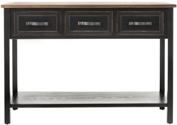 Elouise - Consoles Orme&Pin en Noir, 40 X 105 X 75 cm