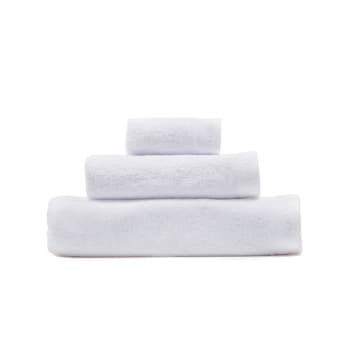 Set de tres toallas de baño (30x50+50x100+70x140) blanco