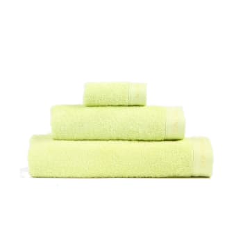 Set de tres toallas de baño (30x50+50x100+70x140) pistacho