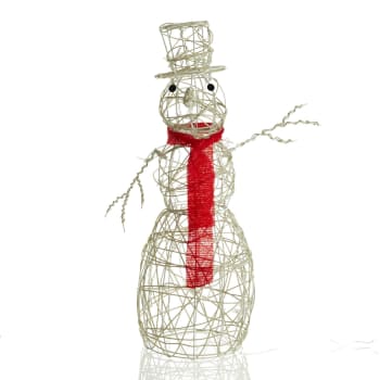 Olaf - Muñeco de nieve blanco de 70 cm de altura, 50 leds blanco cálido
