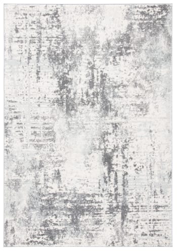 Tulum - Tapis de salon interieur en  ivoire & gris charbon, 122 x 183 cm