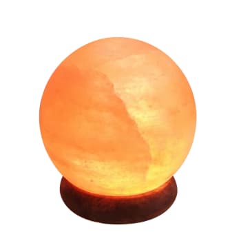 HIMALAYA - Lámpara USB de cristal de sal del Himalaya esfera 