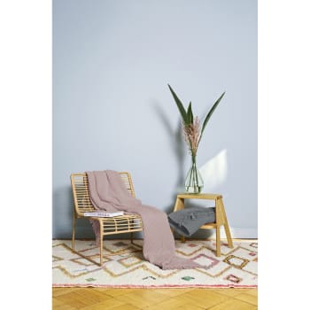 Image showcasing Plaid rose dahlia en viscose 125x150 Bangalore | Maisons du Monde