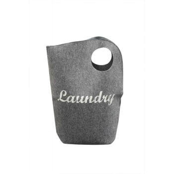 Laundry - Sac à linge en feutrine grise souple