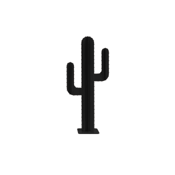 COLLECTION DÉCO JARDIN MAISON LP DESIGN - Mini cactus de jardin 2 branches en aluminium noir H30cm