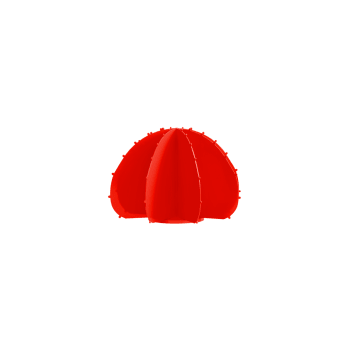 COLLECTION CACTUS - Mini cactus boule de jardin en aluminium rouge Diam 22cm
