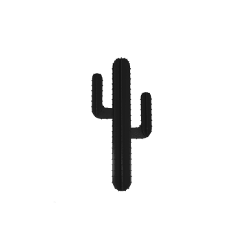 COLLECTION CACTUS - Cactus mural en aluminium noir H70cm LP Design