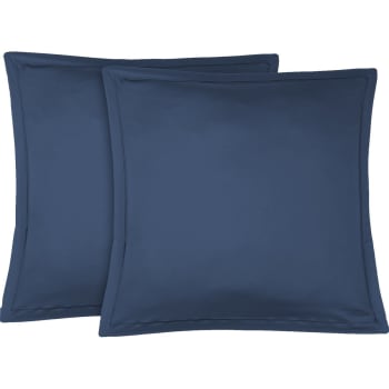 Julia - Funda de almohada (x1) satén de algodón 65x65 azul tinta
