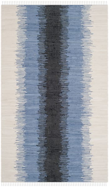 Tapis 200x300 cm en tissu gris bleu - DULEA