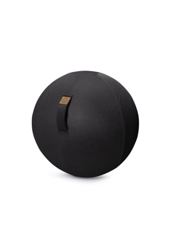 Jumbo celeste - Balle d'assise gonflable 65cm enveloppe tissu mesh noir