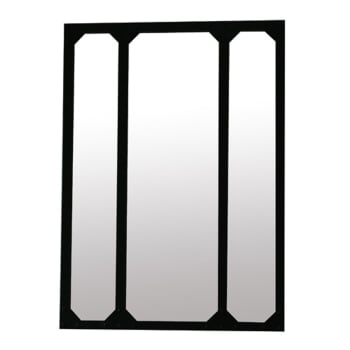 Bricklane - Miroir atelier en métal noir 60x83