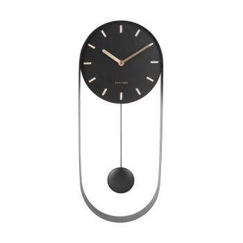 PENDULUM CHARM - Horloge en métal noire H50cm