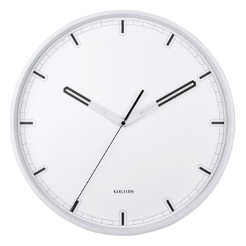 WALL CLOCK - Horloge murale blanche en fer D40