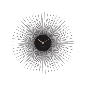 WALL CLOCK - Horloge murale en métal noire
