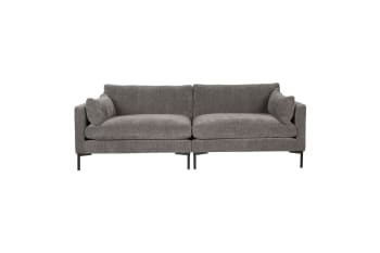 Summer - 3-Sitzer-Sofa aus Stoff, grau
