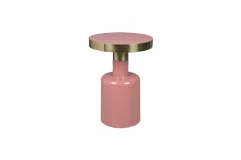 Glam - Tavolino in metallo rosa