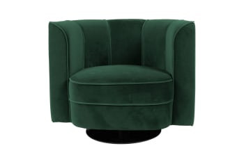 Flower - Sessel aus Samt, grün